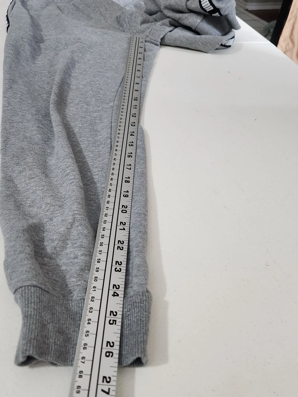 Puma Gray Logo Tape Joggers